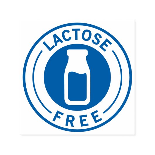 Food Allergy Icon Lactose Free セルフインキングスタンプ (デザイン)
