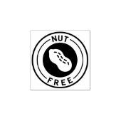 Food Allergy Icon Peanut Free ラバースタンプ (インプリント)
