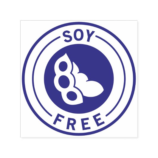 Food Allergy Icon Soy Free セルフインキングスタンプ (デザイン)