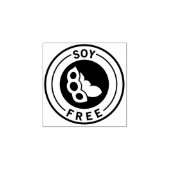 Food Allergy Icon Soy Free ラバースタンプ (インプリント)
