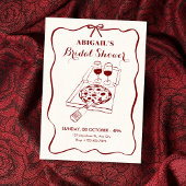 Food and beverage bridal shower 招待状