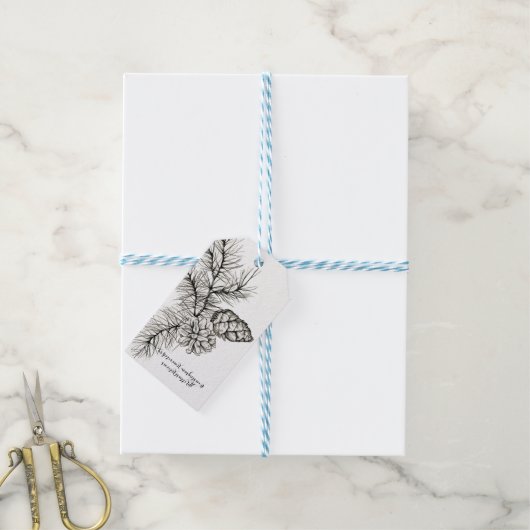 Food and Beverage Label Set ギフトタグ (より糸つき)