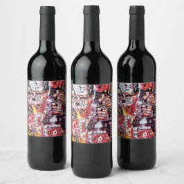 Food and Beverage Label Set – Fragmented Pulse ワインラベル