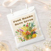 Food Banks Save Lives フェイバーバッグ (クリップ留めされた状態)