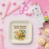 Food Banks Save Lives ペーパープレート (パーティー)