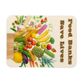 Food Banks Save Lives マグネット (横)