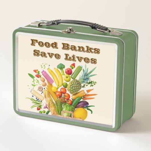 Food Banks Save Lives メタルランチボックス (正面)