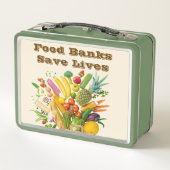 Food Banks Save Lives メタルランチボックス (裏面)