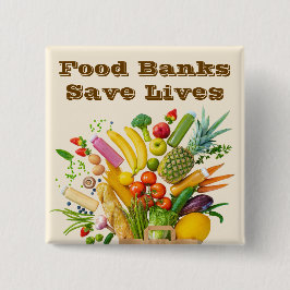 Food Banks Save Lives 缶バッジ