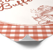 Food Buffet Baby Q BBQ Couples Baby Shower ポスター (角)