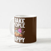 Food Cake Baking Pastry Chef Funny Baker Gift For コーヒーマグカップ (正面左)