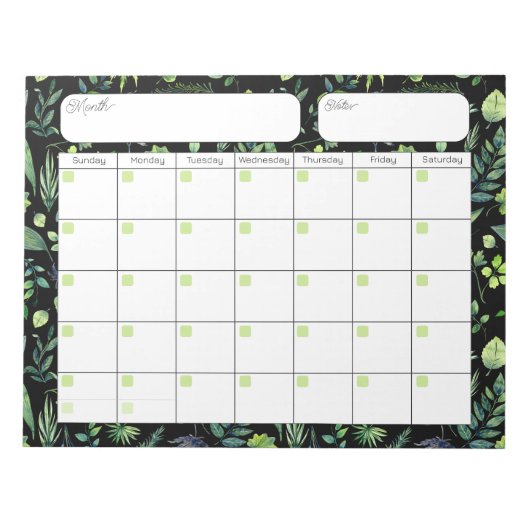 Food Calendarメモ帳 ノートパッド (正面)