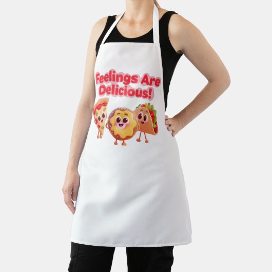 Food Cartoon Apron – Fun Kitchen Cooking Gift エプロン (インサイチュ)