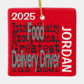 Food Delivery Driver Extraordinaire CUSTOM セラミックオーナメント (正面)