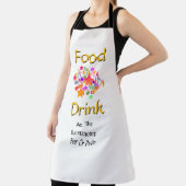 Food Drink At Restaurant Bar Or Pub White  エプロン (インサイチュ)