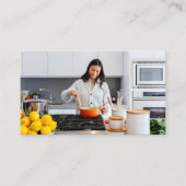 Food Influencer Content Creator写真QRコード 名刺 (正面)