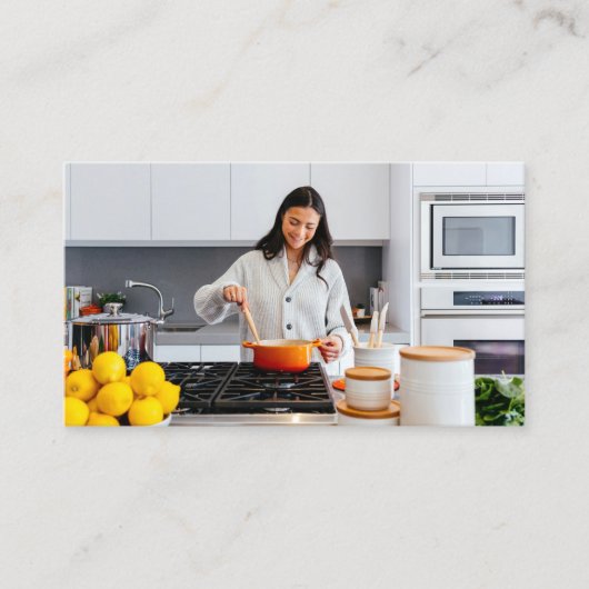 Food Influencer Content Creator写真QRコード 名刺 (正面)