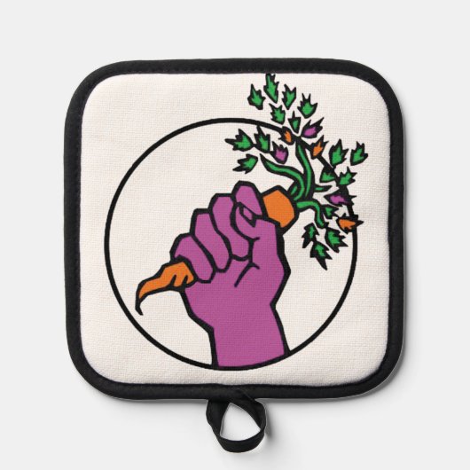 Food Not Bombs logo 鍋敷き (正面)
