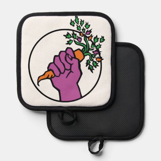 Food Not Bombs logo 鍋敷き (正面/裏面)