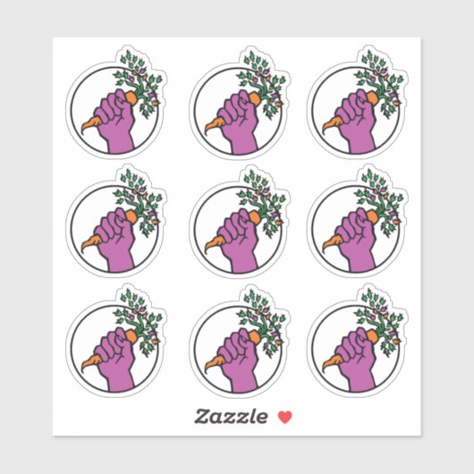 Food Not Bombs logo sticker pack シール (シート)