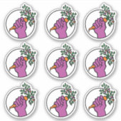 Food Not Bombs logo sticker pack シール (正面)