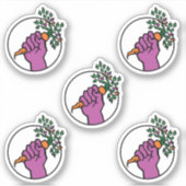 Food Not Bombs logo sticker pack シール (正面)