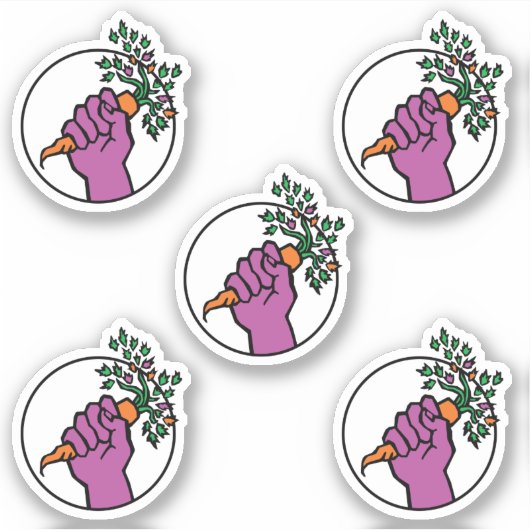 Food Not Bombs logo sticker pack シール (正面)