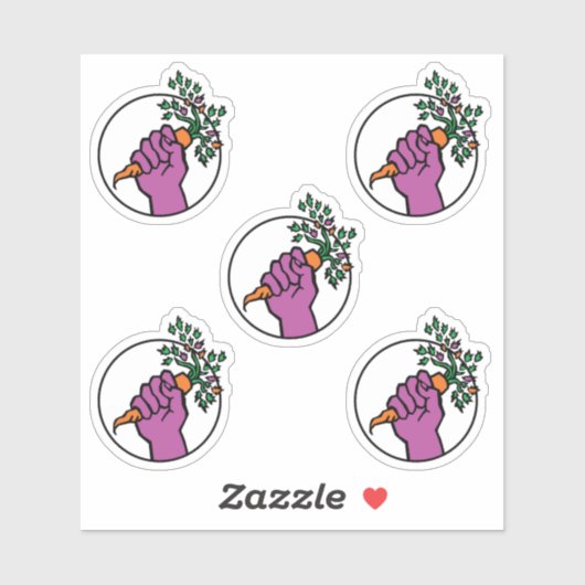 Food Not Bombs logo sticker pack シール (シート)