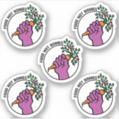 Food Not Bombs logo sticker pack w/text シール (正面)