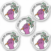 Food Not Bombs logo sticker pack w/text シール (正面)