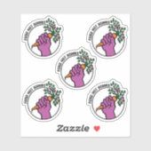 Food Not Bombs logo sticker pack w/text シール (シート)