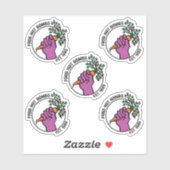 Food Not Bombs logo sticker pack w/text & year シール (シート)