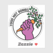 Food Not Bombs logo w/text シール (シート)