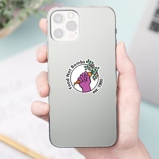 Food Not Bombs logo with text シール (スマートフォン)