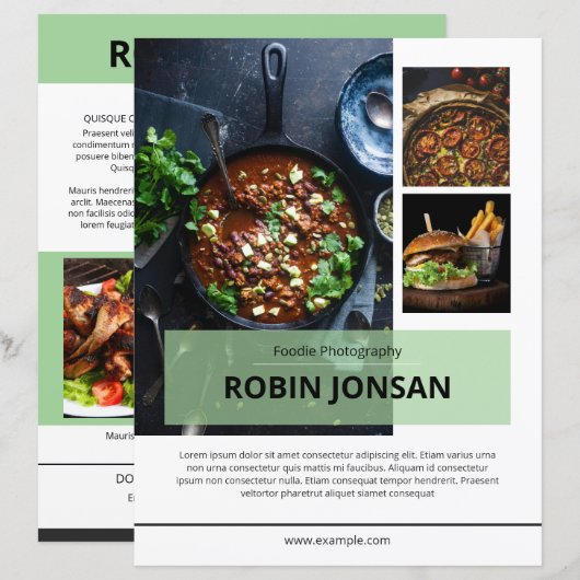 Food Postcard Template (正面/裏面)