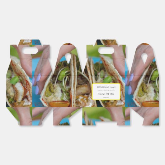 food/ restaurant/ package style フェイバーボックス (見開き)