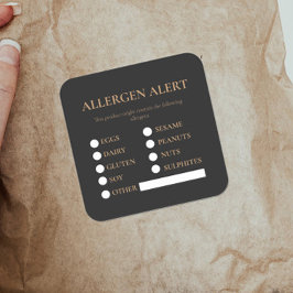 Food Safety Alergenアラート スクエアシール