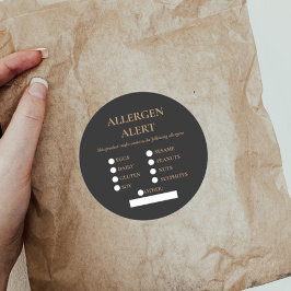 Food Safety Alergenアラート ラウンドシール