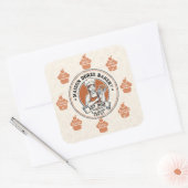 Food Safety Allergy Alert Bakery Pastry Chef Gold スクエアシール (封筒)