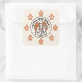 Food Safety Allergy Alert Bakery Pastry Chef Gold スクエアシール (バッグ)