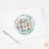 Food Safety Allergy Alert Bakery Pastry Chef Gold ラウンドシール (封筒)