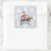 Food Safety Allergy Alert Bakery Store Pastry Chef スクエアシール (バッグ)