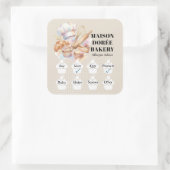 Food Safety Allergy Alert Bakery Store Pastry Chef スクエアシール (バッグ)