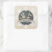 Food Safety Allergy Alert Bakery Store Pastry Chef スクエアシール (バッグ)