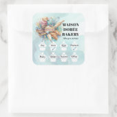 Food Safety Allergy Alert Bakery Store Pastry Chef スクエアシール (バッグ)