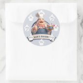 Food Safety Allergy Alert Bakery Store Pastry Chef ラウンドシール (バッグ)