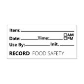 Food Safety Date Record Keeping セルフインキングスタンプ (デザイン)