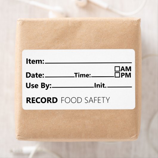 Food Safety Date Record Keeping ラベル (インサイチュ)
