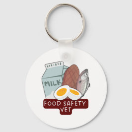 Food Safety Vet–Veterinary Food Inspection Design キーホルダー