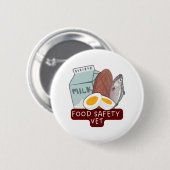 Food Safety Vet–Veterinary Food Inspection Design 缶バッジ (正面&裏面)